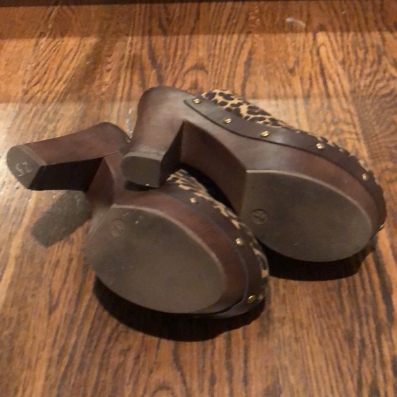 Report Leopard Design Chunky Heels Sandals 👡 Shoe - Picture 6 of 15